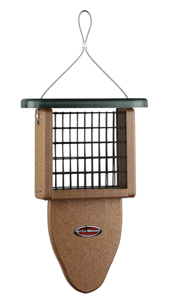 Recycled Suet Feeder with Tail Prop