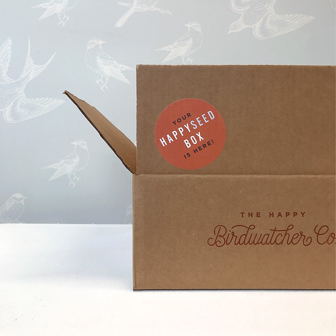 box with a sticker