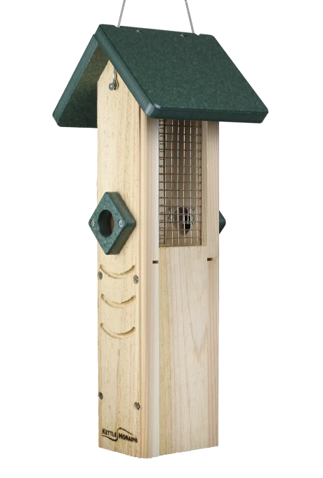 Woodpecker Screen Feeder w/Recycled Green Roof