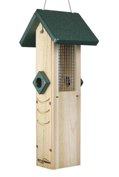 Woodpecker Screen Feeder w/Recycled Green Roof