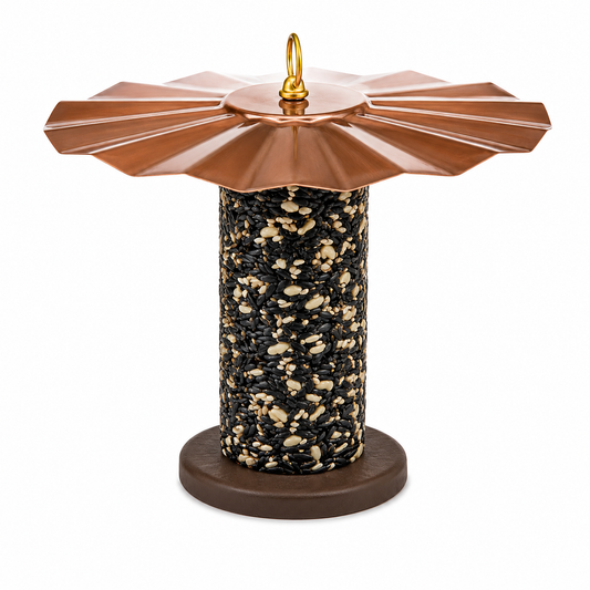 Seed Cylinder Feeder with Rain Guard