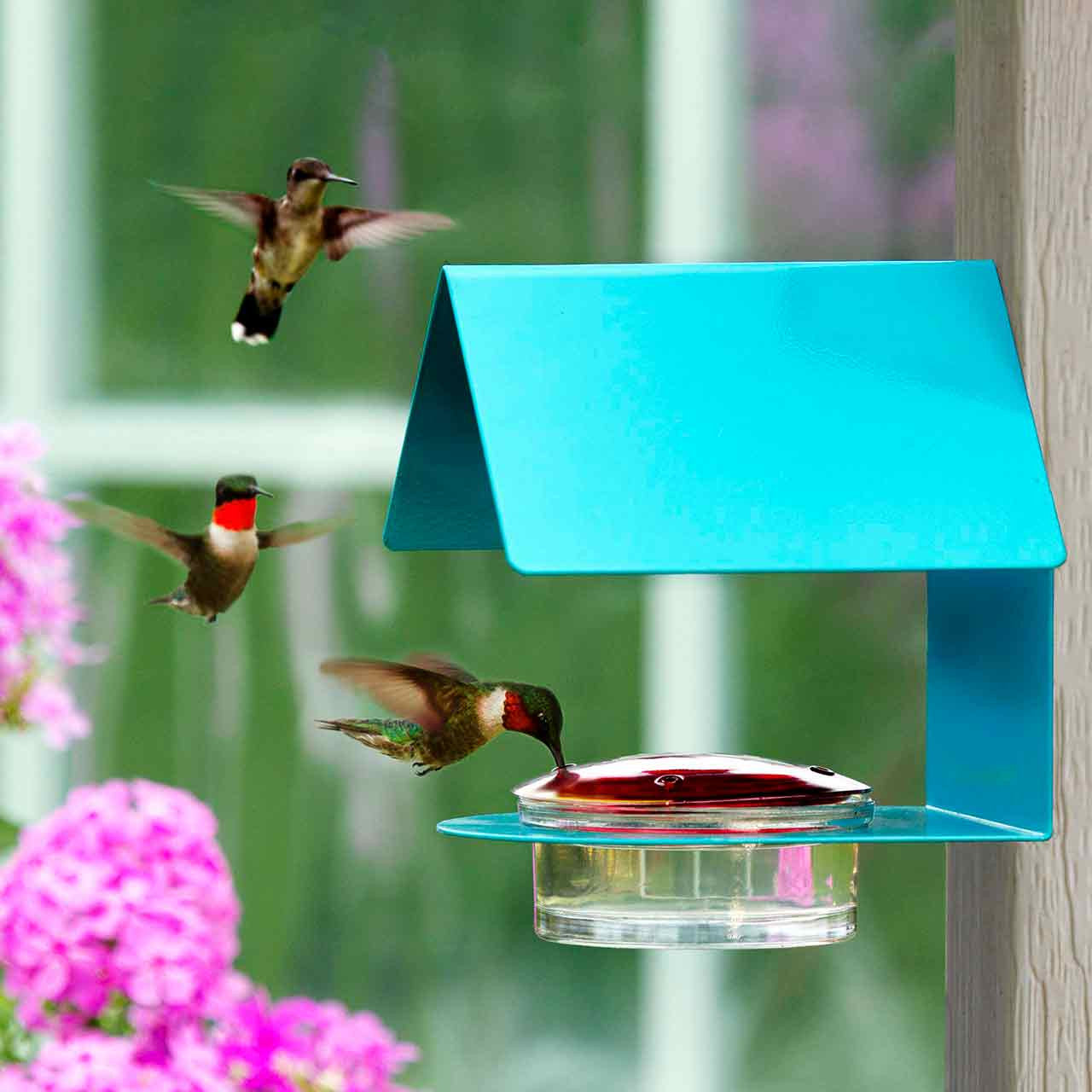 Mosaic Birds Cottage Hummingbird Feeder
