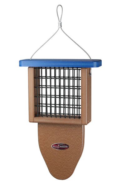 Recycled Suet Feeder with Tail Prop