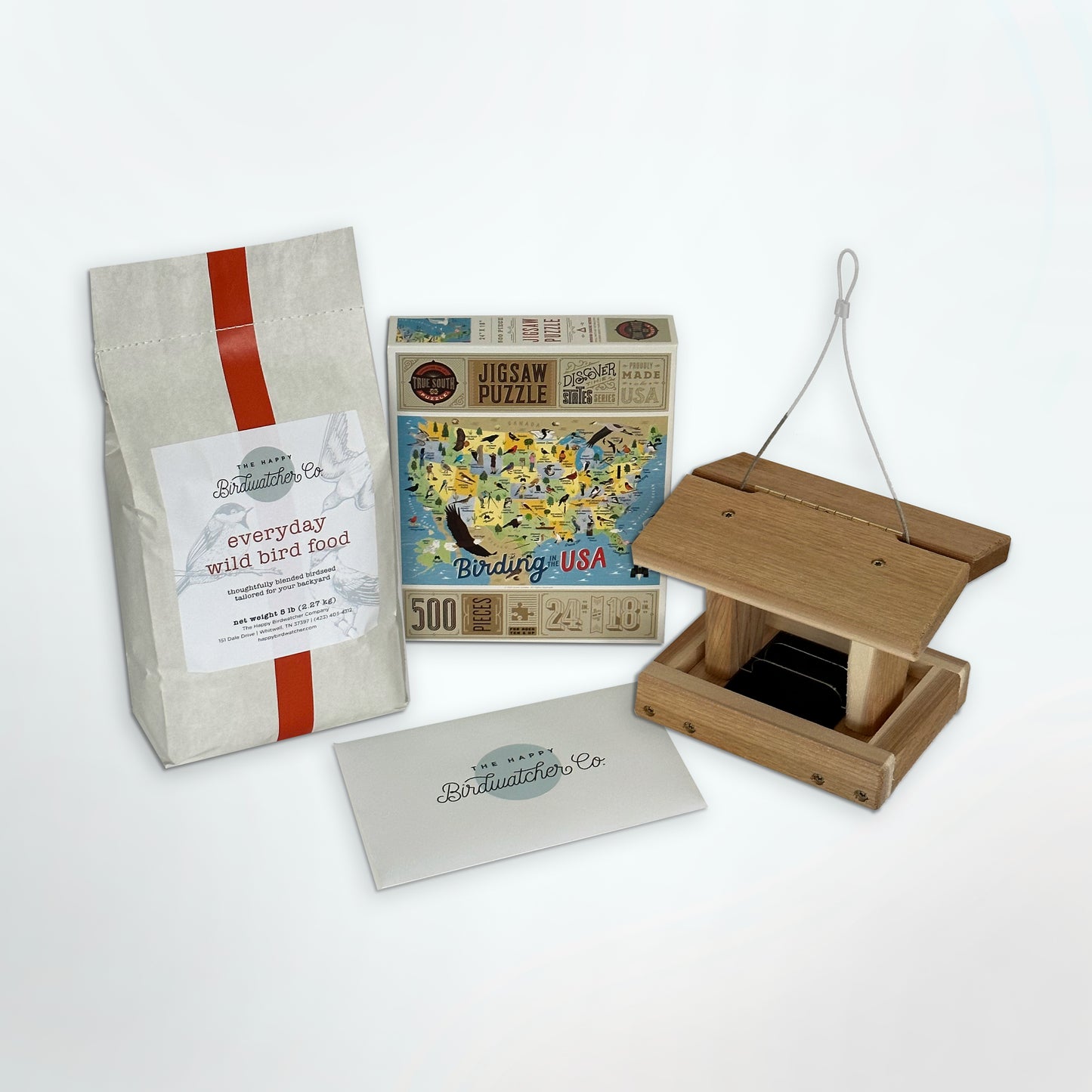 American Birdwatcher's Feeder & Puzzle Set