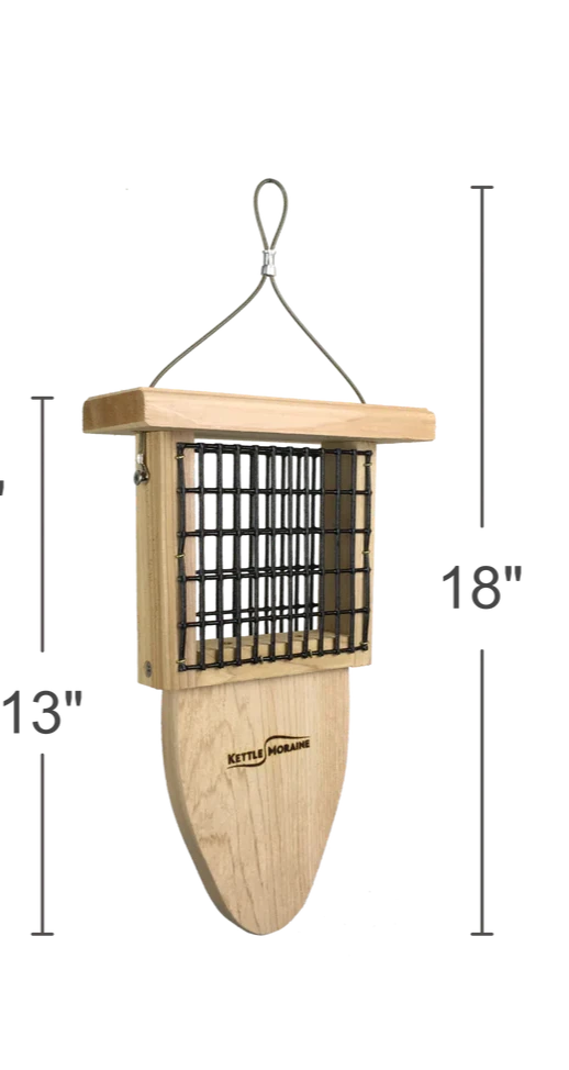 Cedar Suet Feeder with Tail Prop