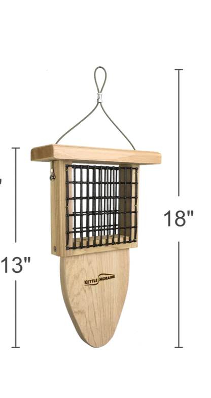 Cedar Suet Feeder with Tail Prop