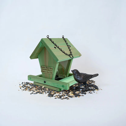 Hand-crafted Hopper Bird Feeder with Seed Sampler