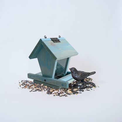 Hand-crafted Hopper Bird Feeder with Seed Sampler