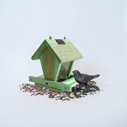 Hand-crafted Hopper Bird Feeder with Seed Sampler