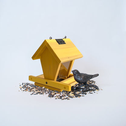 Hand-crafted Hopper Bird Feeder with Seed Sampler