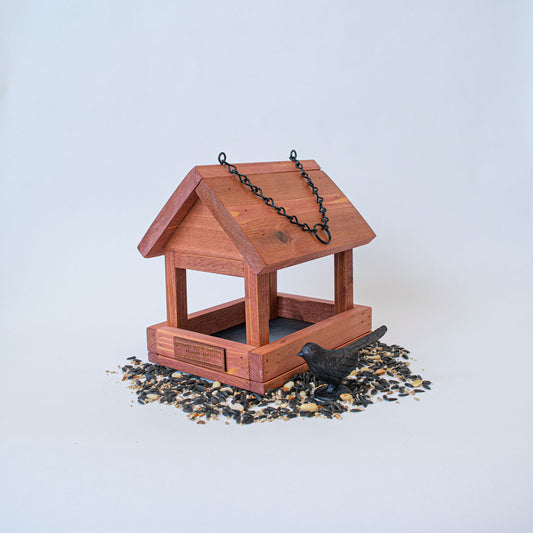 Hand-crafted Tray Bird Feeder with Seed Sampler