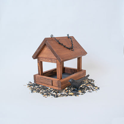 Hand-crafted Tray Bird Feeder with Seed Sampler